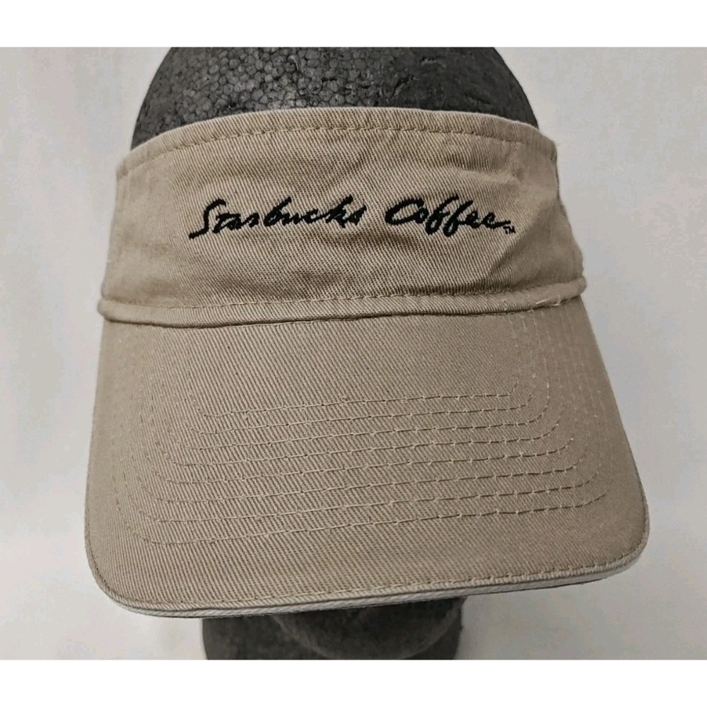 Starbucks Employee Beige Tan Visor Hat O/S Adjustable Staff  Summer‎ Squad